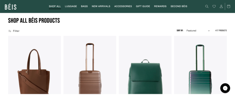 beis landing page example