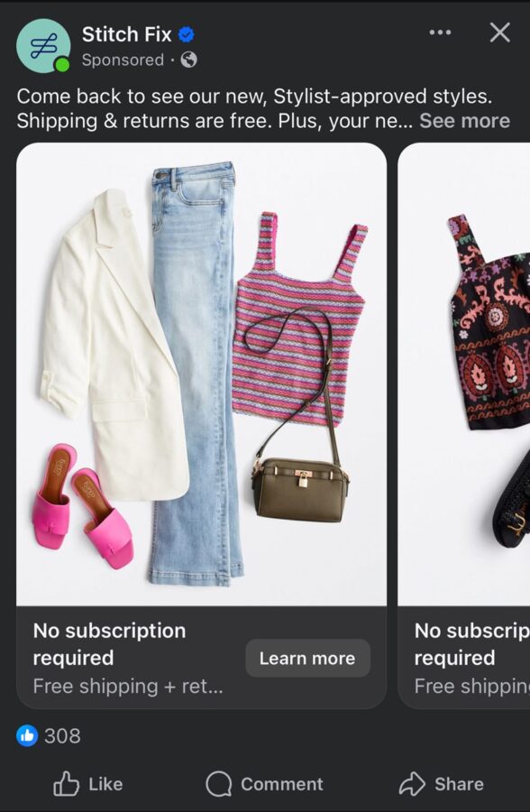 Carousel ad screenshot