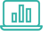 computer with graph icon