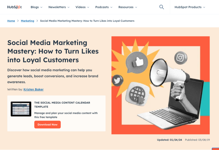 social media marketing hubspot