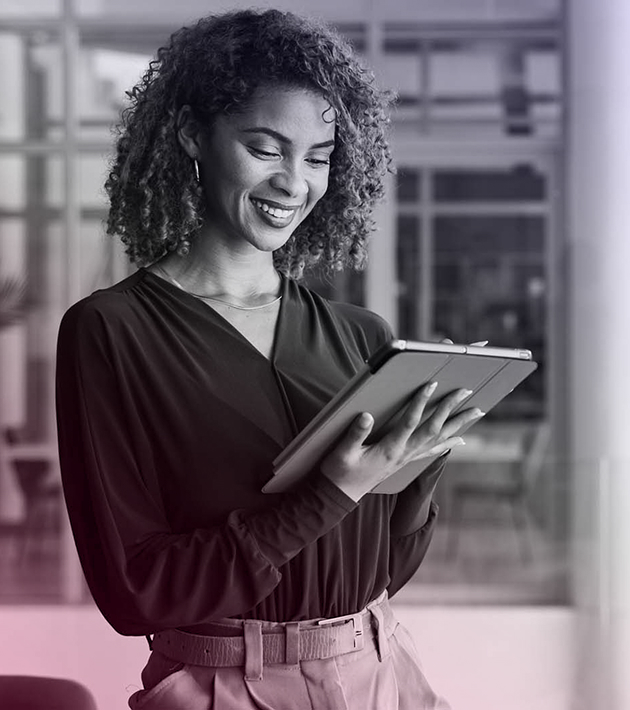 Woman using tablet